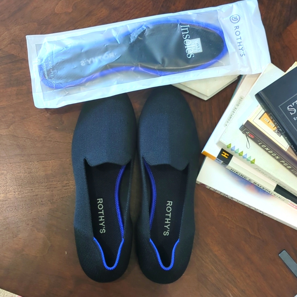 Rothy's Black Loafer with FREE second pair of insoles 9 1/2 Wide
